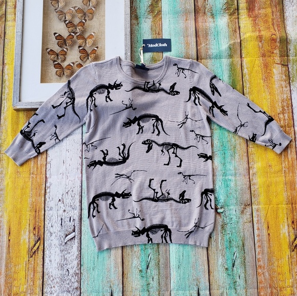modcloth dinosaur sweater